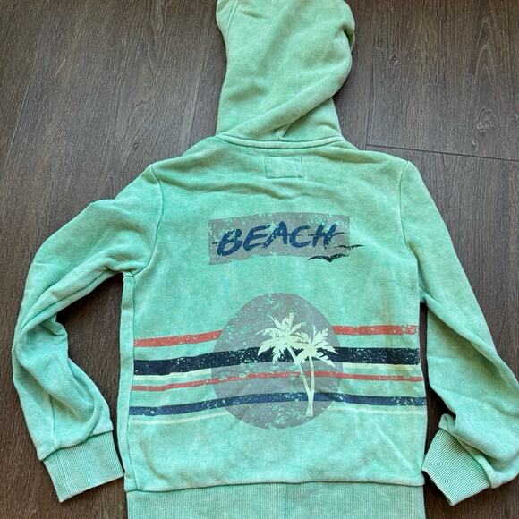 Butter Super Soft Kids Green Hoodie Sweatshirt Sz 6 - Picture 2 of 4